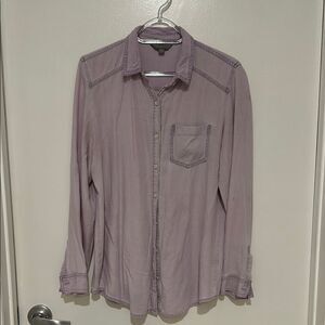 RUBBISH Nordstrom  purple chambray long sleeve super soft button up shirt medium